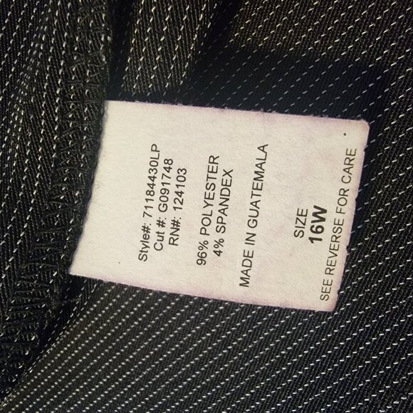 T Milano Blazer Womens Jacket Sz 16W Black Business Career NEW NWT - Picture 7 of 12